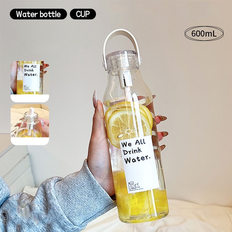 600ML Thickened Glass Water Bo - Outdoor Sport Glass Water Bottle recension och pris